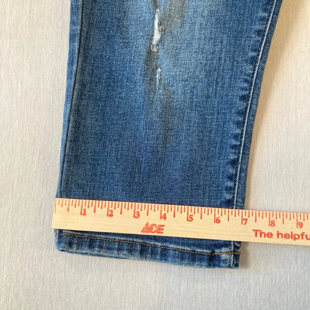 Judy Blue Women 14W Capri Fit Jeans Distressed Medium Wash 20